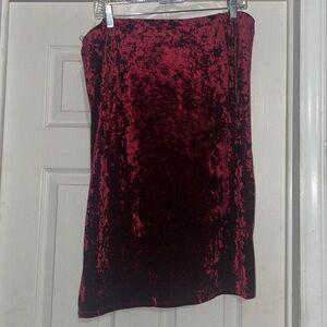 Velvet Pencil Skirt